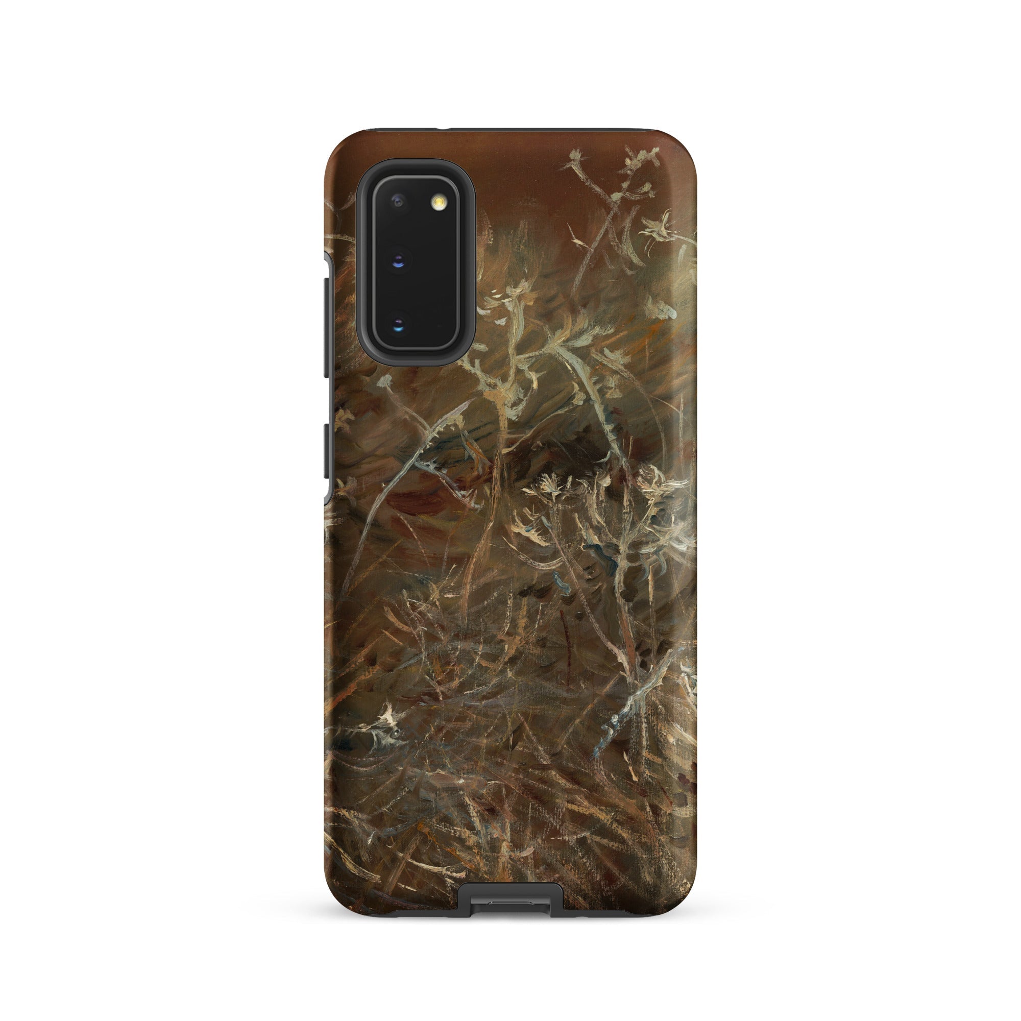 Thistles John Singer Sargent Samsung Case, Galaxy S20 / Matte, Smartphone Case Dark Brown Earthy Toned Nature Inspired Print