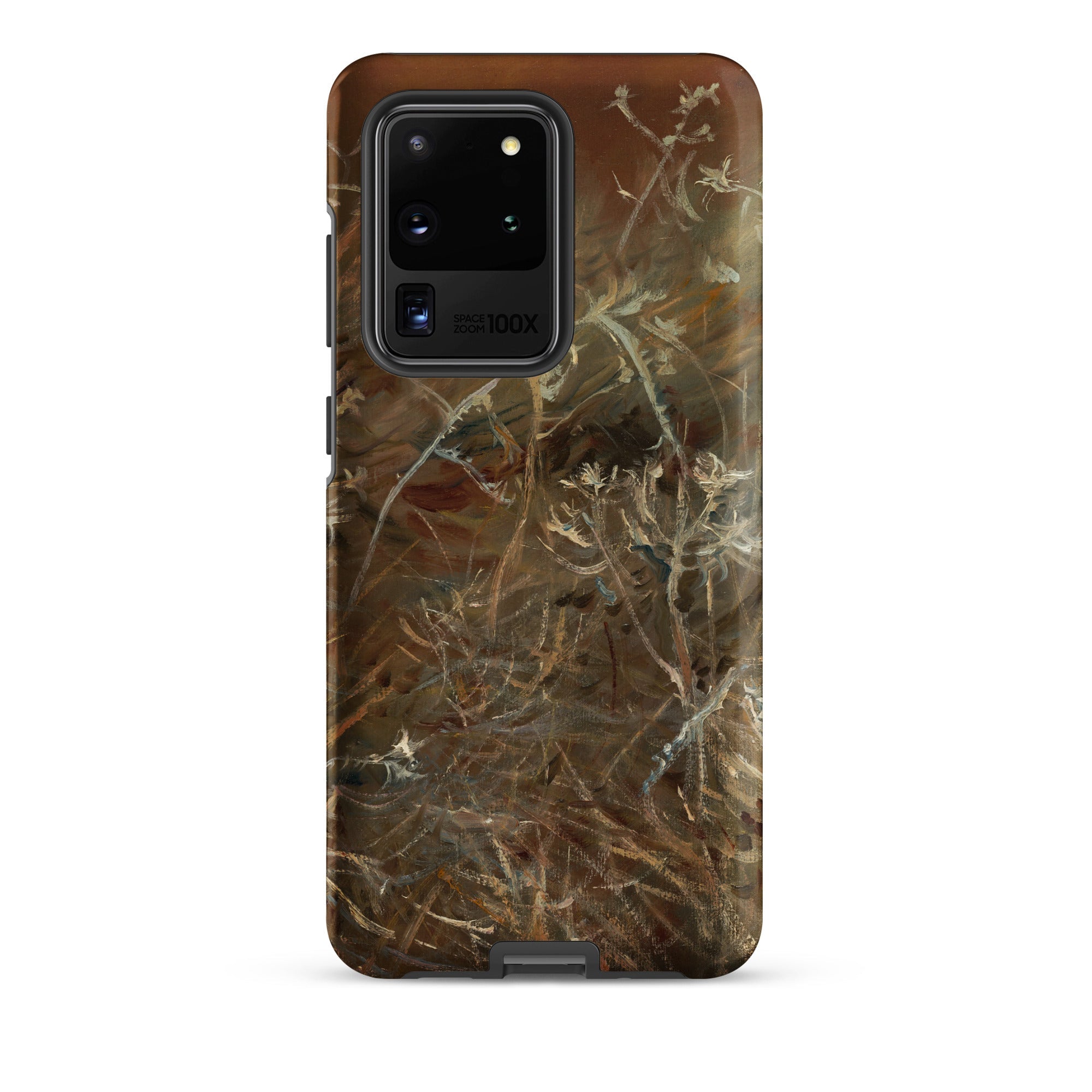 Thistles John Singer Sargent Samsung Case, Galaxy S20 Ultra / Matte, Brown Smartphone Case Textured Abstract Pattern Dried Plants