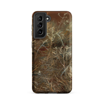 Thistles - John Singer Sargent Samsung Case, Galaxy S21 Fe / Matte, Smartphone Case Dark Earthy-toned Abstract Design Dried Plants