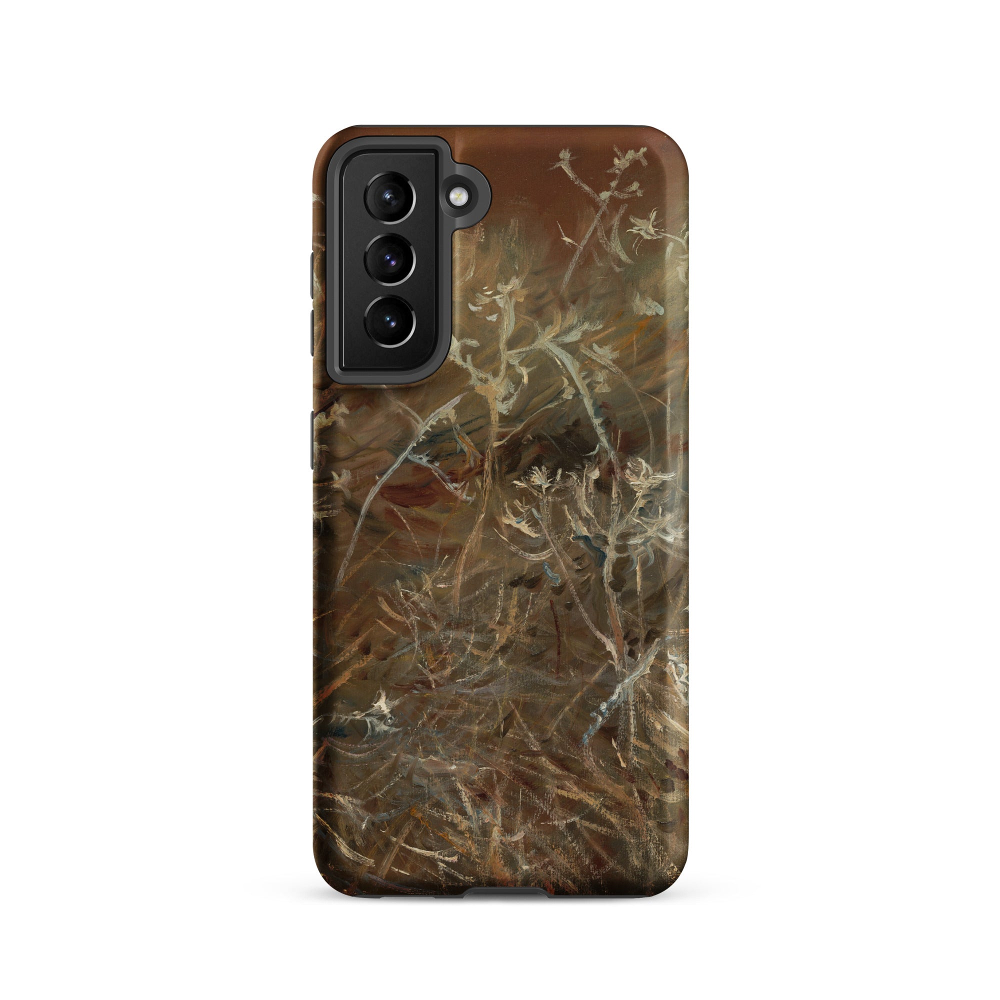 Thistles John Singer Sargent Samsung Case, Galaxy S21 / Matte, Smartphone Case Brown Green Camouflage Pattern