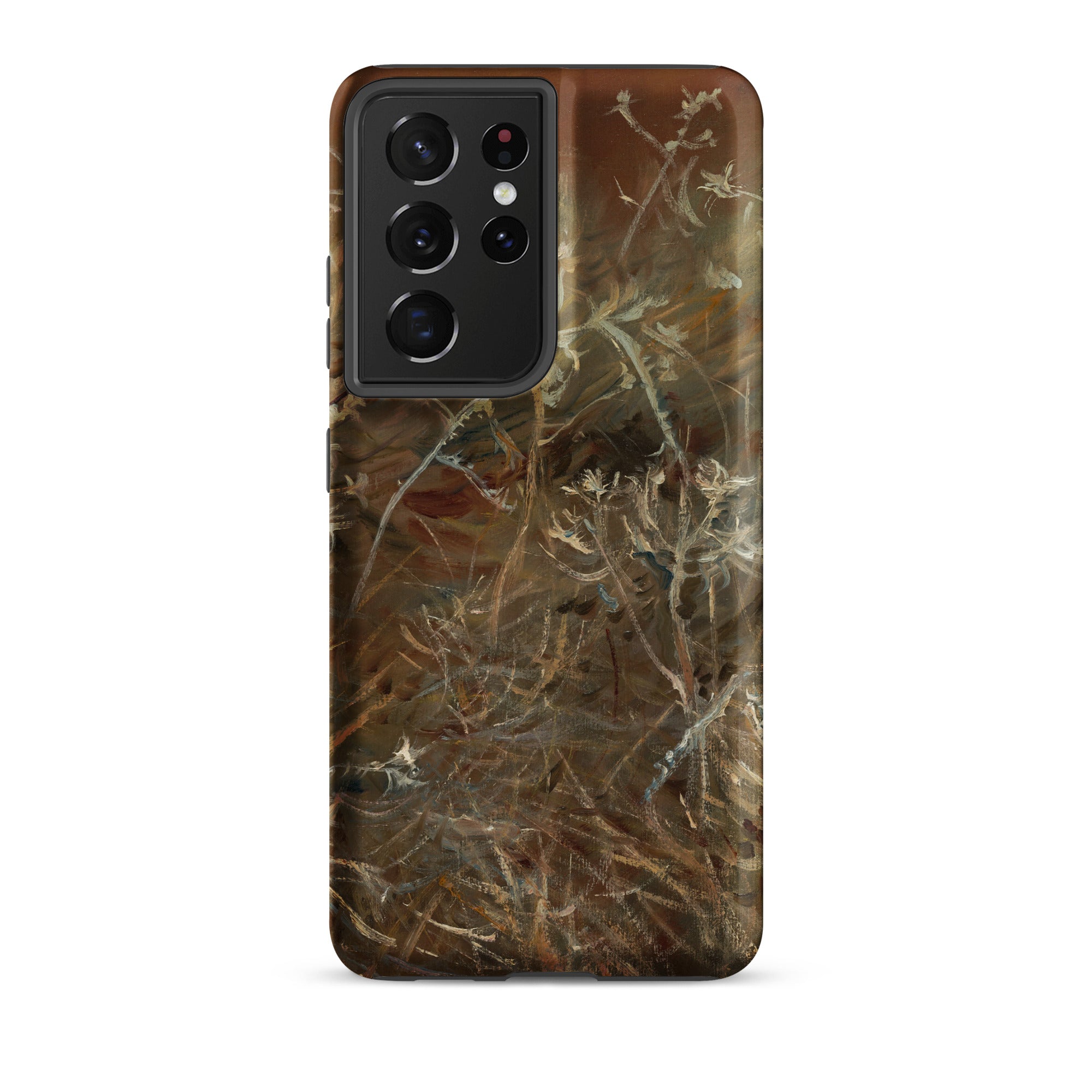 Thistles John Singer Sargent Samsung Case, Galaxy S21 Ultra / Matte, Smartphone Dark Brown Earthy Toned Patterned Case