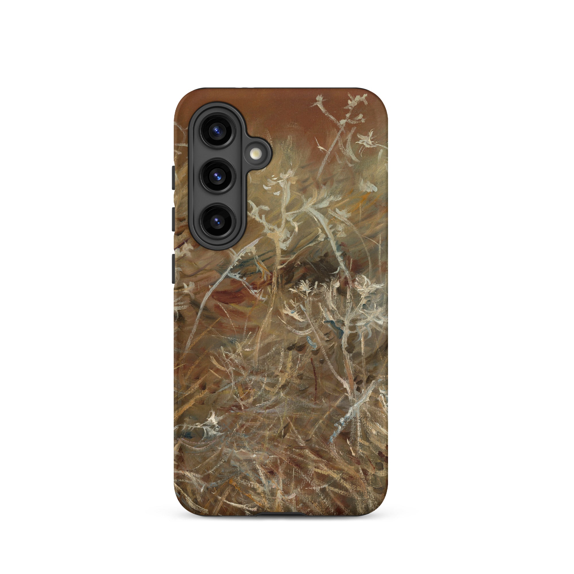 Thistles John Singer Sargent Samsung Case, Galaxy S24 / Matte, Smartphone Textured Brown Green Abstract Art Case