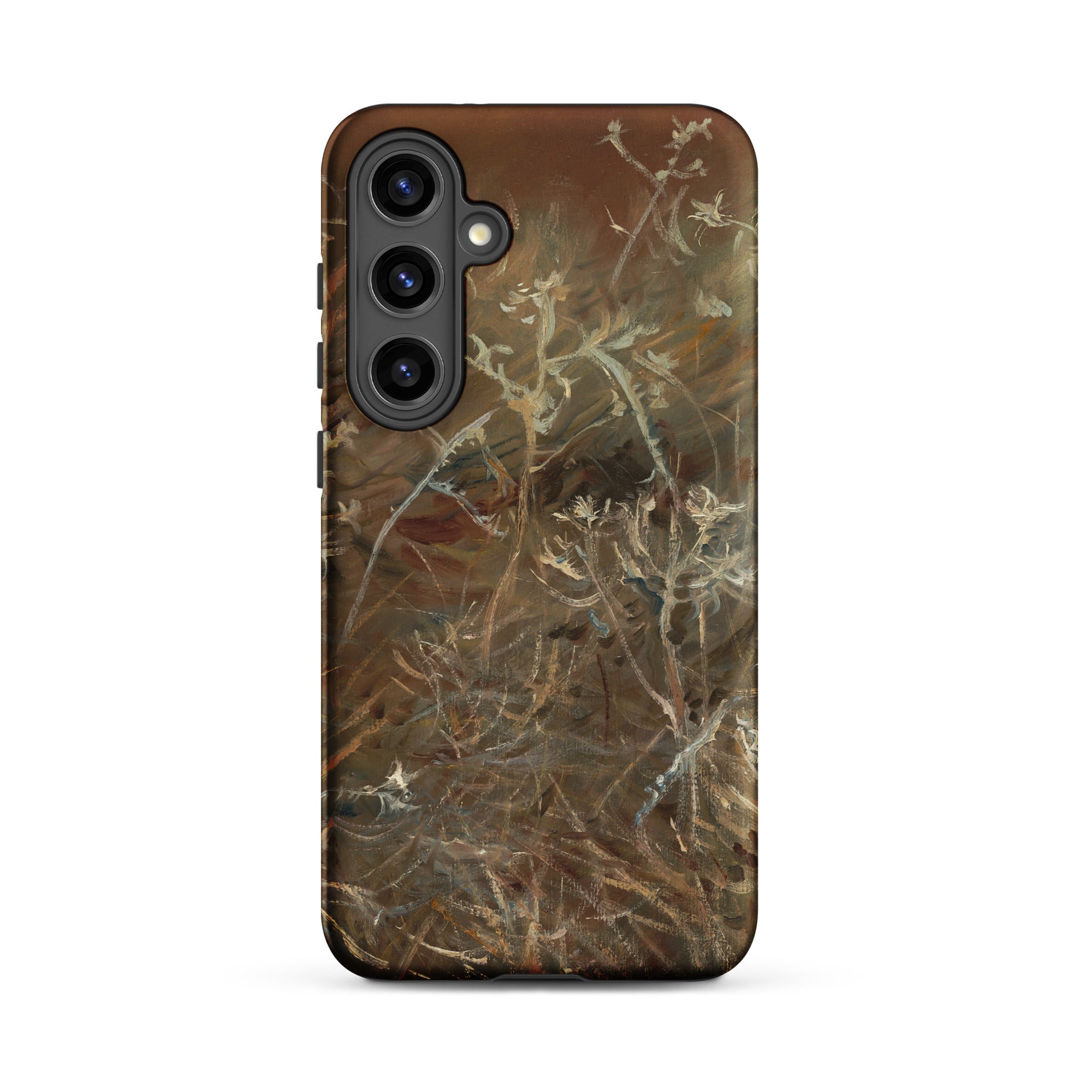 Thistles John Singer Sargent Samsung Case, Galaxy S24 Plus / Matte, Brown Phone Case Naturalistic Abstract Design Dried Plants