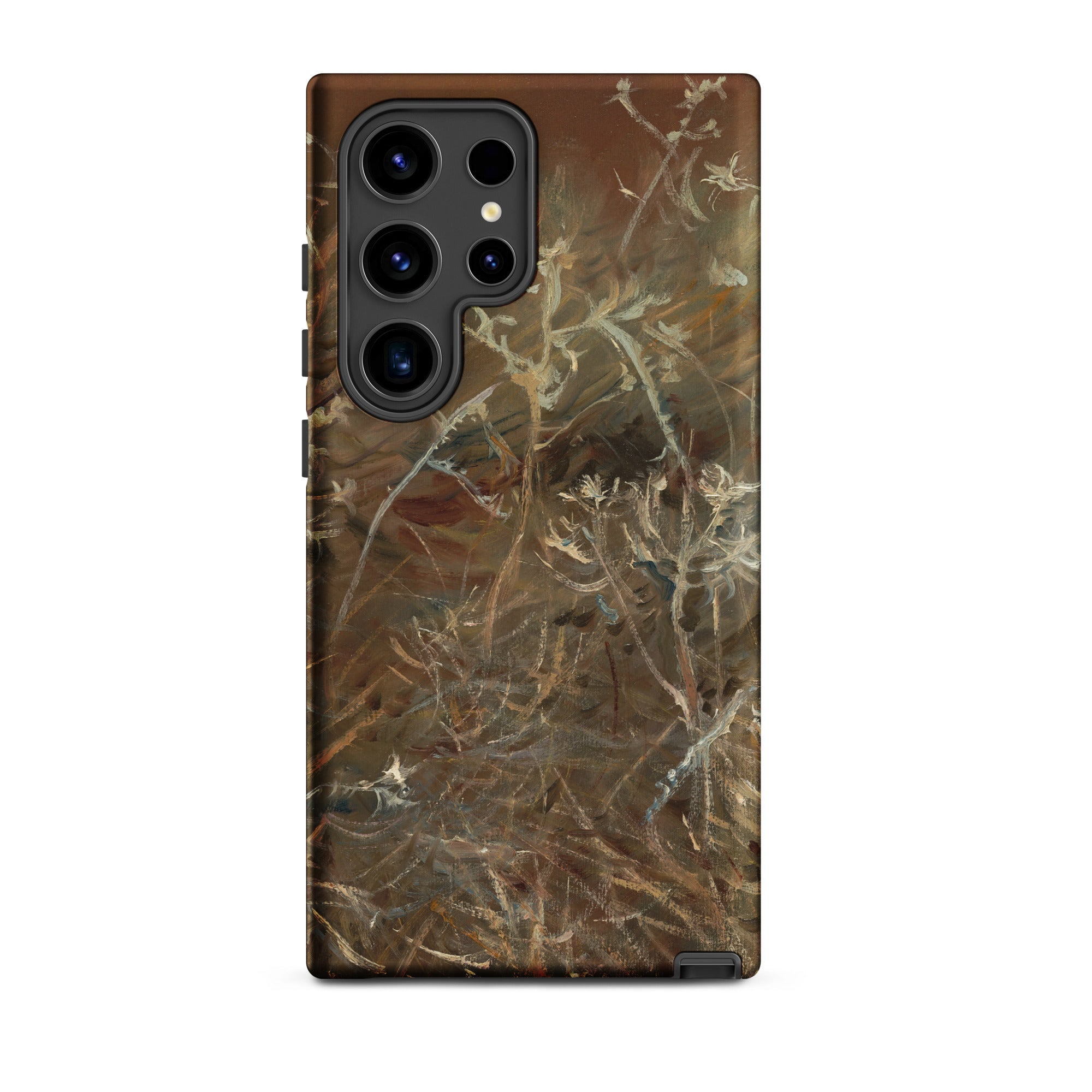 Thistles John Singer Sargent Samsung Case, Galaxy S24 Ultra / Matte, Smartphone Brown Green Abstract Patterned Protective Case