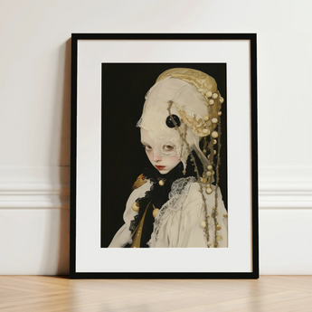 Thomasin - Queer White Witch Art Print / Canvas, 12x16’’ / 31x41cm / Black Frame / Matboard, Posters Prints & Visual Artwork, Toby Leon
