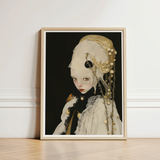 Framed Portrait Pale-skinned Figure Ornate Cream-colored Historical Costume Queer White Witch, Art, Vision Torn