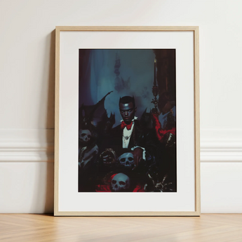 Thorne - Gay Black Dracula Art Print / Canvas, 12x16’’ / 31x41cm / Natural Frame / Matboard, Posters Prints & Visual Artwork, Toby Leon