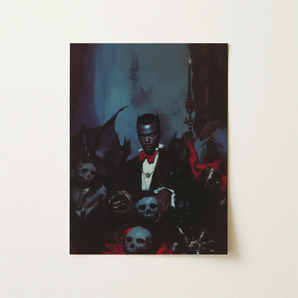 Thorne - Gay Black Dracula Art Print / Canvas, 12x16’’ / 31x41cm / Unframed / no Border, Posters Prints & Visual Artwork, Toby Leon