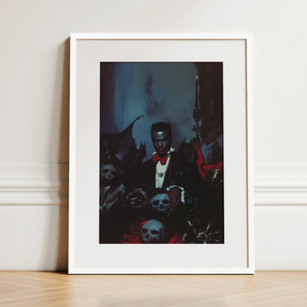 Thorne - Gay Black Dracula Art Print / Canvas, 12x16’’ / 31x41cm / White Frame / Matboard, Posters Prints & Visual Artwork, Toby Leon