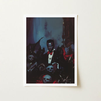 Thorne - Gay Black Dracula Art Print / Canvas Framed Dark Gothic Portrait Man Formal, Commanding Presence Prints
