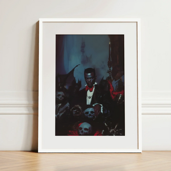Thorne - Gay Black Dracula Art Print / Canvas Framed Art Print Dark Gothic Portrait Man Formal Gay Black Dracula, Dracula Art, Commanding