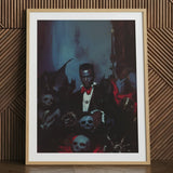 Thorne - Gay Black Dracula Art Print / Canvas Framed Art Print Dark Gothic Portrait Man Formal Gay Black Dracula, Dracula Art, Commanding