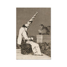 Those Specks of Dust - Francisco De Goya Art Print, Person Tall Pointed Dunce Cap Hands Watch