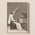 Those Specks of Dust - Francisco De Goya Framed Canvas, 12x18’’ / 31x46cm / Natural Floating Frame, Framed Print Goya Robed Figure Tall