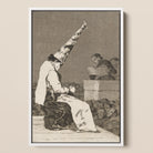 Those Specks of Dust - Francisco De Goya Framed Canvas, 12x18’’ / 31x46cm / White Floating Frame, Framed Goya Print Seated Figure Tall
