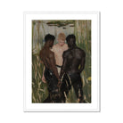 Three d Gay Interracial Threesome Art Print, Framed Painting Three Men Water