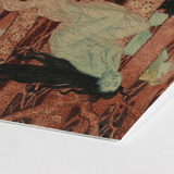 Three Women and Wolves - Eugene Grasset Art Print / Canvas Printed Reproduction Stylized Figure Long Black Hair Spectral Slip, Gauze Limbs