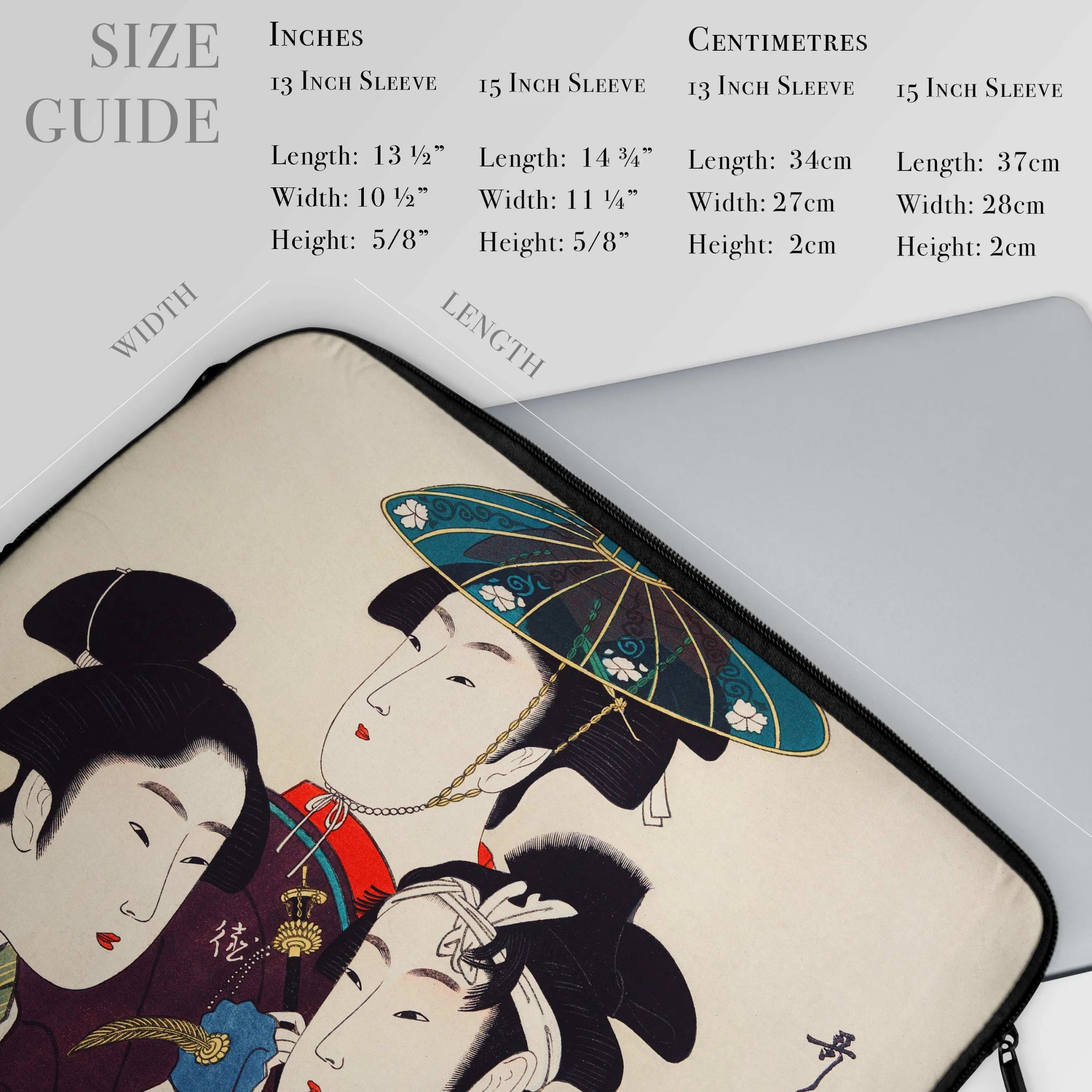 Three Young Men or Women - Utamaro Laptop Sleeve Computer Covers & Skins