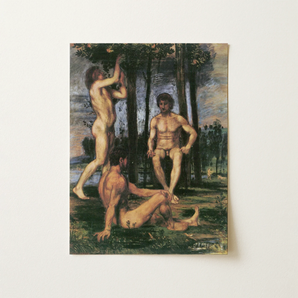 Three Youths Under Orange Trees - Hans Von Marées Fine Art Print / Canvas, 12x16’’ / 31x41cm / Unframed / no Border, Posters Prints &