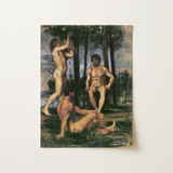 Three Youths Under Orange Trees - Hans Von Marées Fine Art Print / Canvas, 12x16’’ / 31x41cm / Unframed / no Border, Posters Prints &