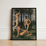 Three Youths Under Orange Trees - Hans Von Marées Fine Art Print / Canvas Black-framed Reproduction édouard Manet’s ?The Garden Love”, Prints