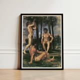 Three Youths Under Orange Trees - Hans Von Marées Fine Art Print / Canvas Black-framed Classical Painting Nude Male, Prints