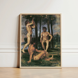Three Youths Under Orange Trees - Hans Von Marées Fine Art Print / Canvas Framed Reproduction édouard Manet’s ?The Garden Eden” Light, Prints