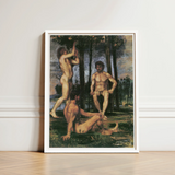 Three Youths Under Orange Trees - Hans Von Marées Fine Art Print / Canvas Framed Reproduction édouard Manet’s ?The Garden Love”, Prints