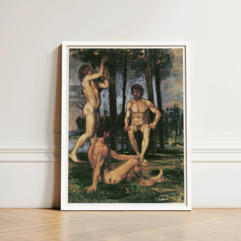 Three Youths Under Orange Trees - Hans Von Marées Fine Art Print / Canvas Framed Reproduction édouard Manet’s ?The Garden Love”, Prints