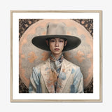 Thuanthong - Dandy Thai Transman Cowboy Art Print, Framed Portrait Stylish Man