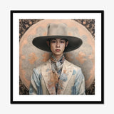 Thuanthong - Dandy Thai Transman Cowboy Art Print, Framed Portrait Stylish Man