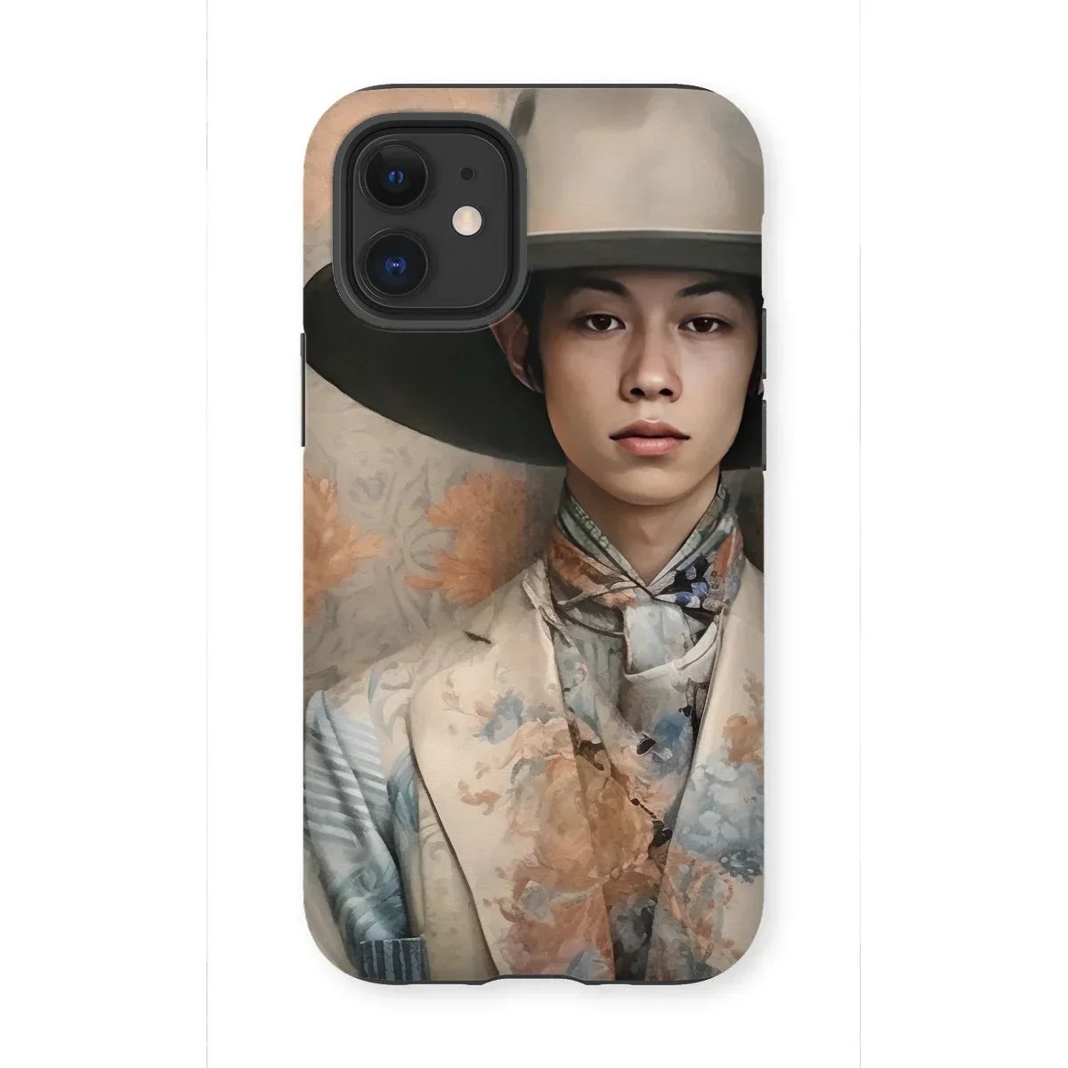 Thuanthong - Trans Thai Cowboy Iphone Case, 12 Mini / Matte, Phone Case Portrait Young Asian Man Wide-brimmed Hat