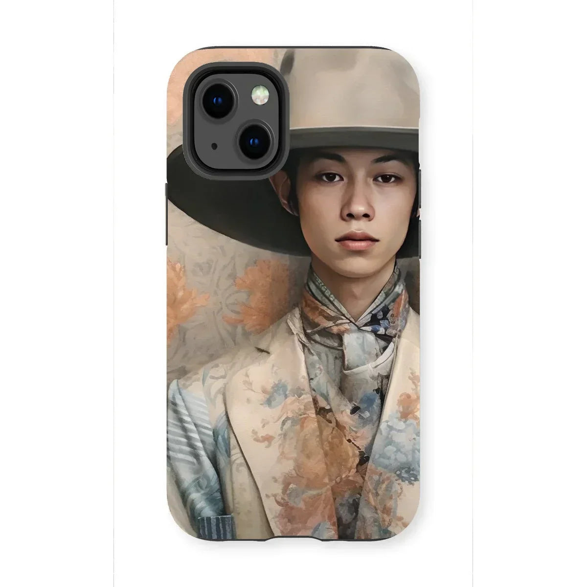 Thuanthong - Trans Thai Cowboy Iphone Case, 13 Mini / Matte, Phone Case Portrait Young Asian Person Wide-brimmed Hat
