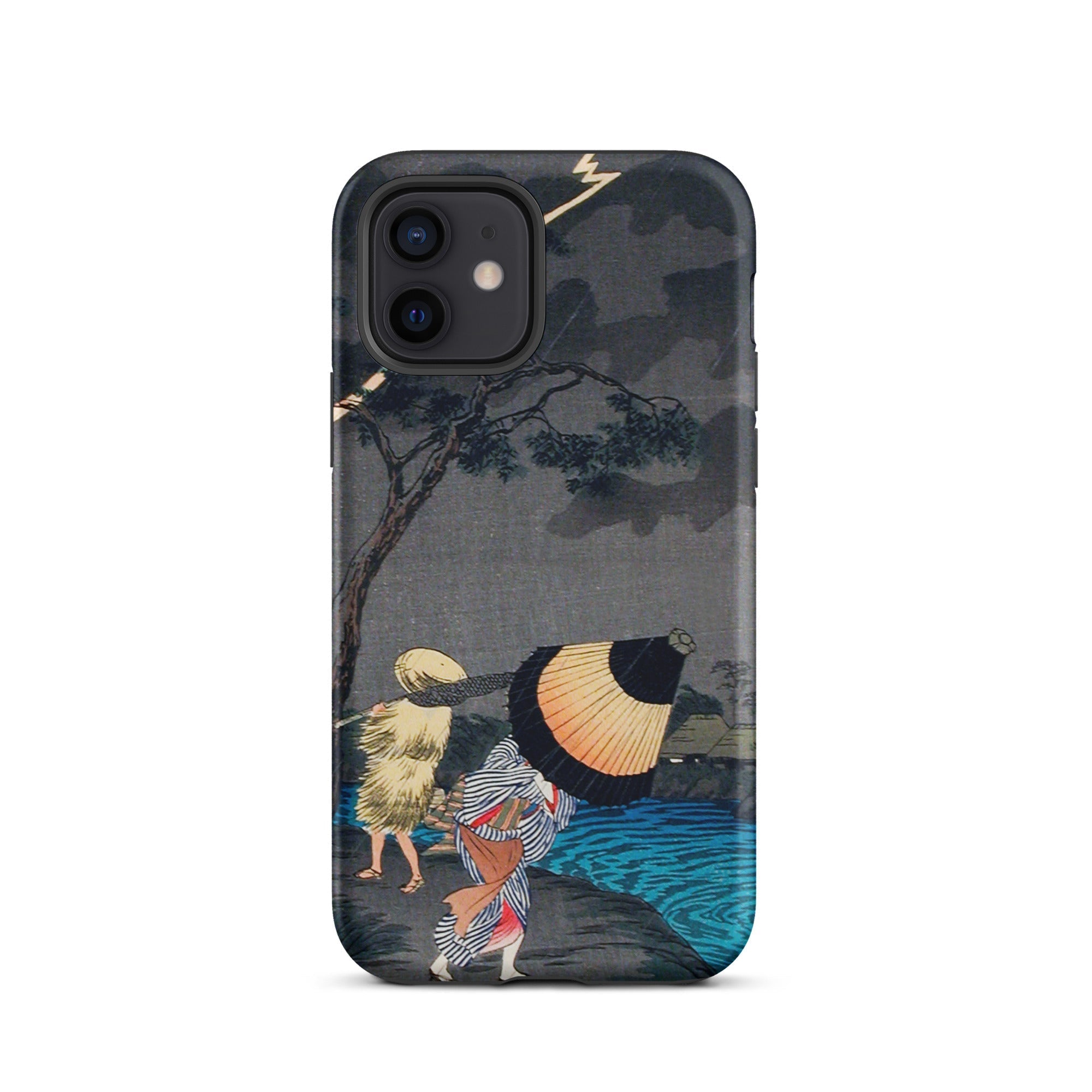 Thunderstorm at Tateishi Takahashi Shōtei Iphone Case, 12 / Matte, Japanese Art Phone Case