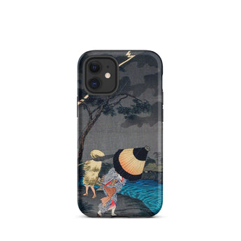 Thunderstorm at Tateishi - Takahashi Shōtei Iphone Case, 12 Mini / Matte, Japanese Art Phone Case