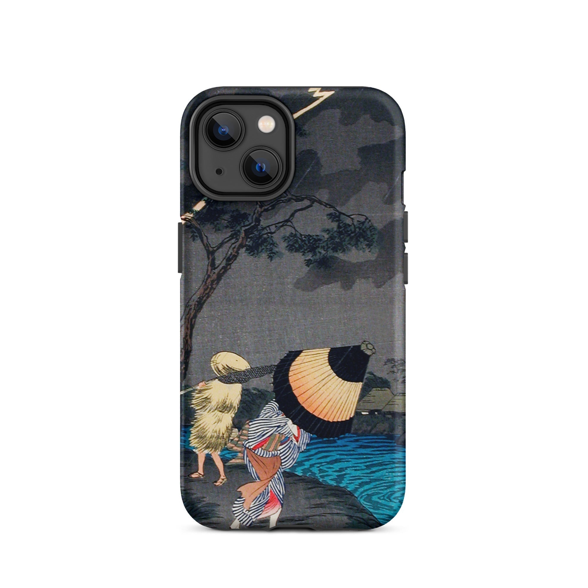 Thunderstorm at Tateishi Takahashi Shōtei Iphone Case, 14 / Matte, Japanese Art Phone Case