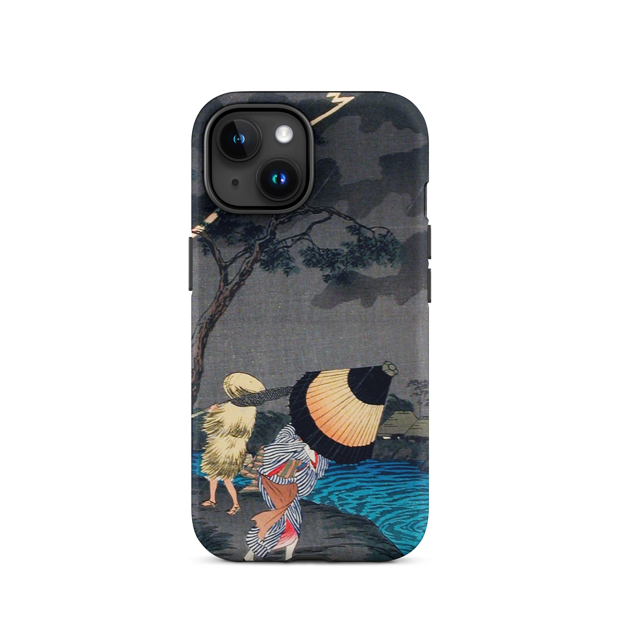 Thunderstorm at Tateishi Takahashi Shōtei Iphone Case, 15 / Matte, Artistic Iphone Case