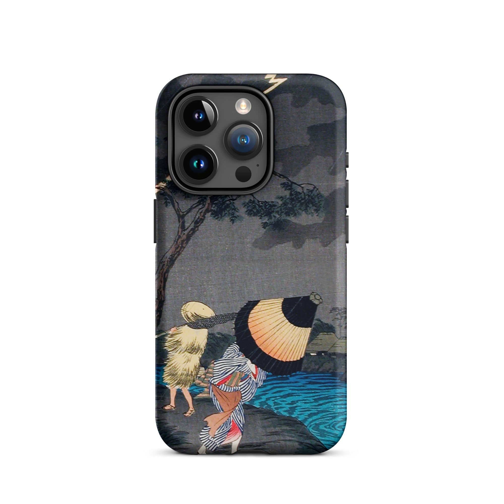 Thunderstorm at Tateishi Takahashi Shōtei Iphone Case, 15 Pro / Matte, Japanese Art Phone Case