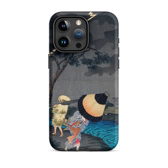 Thunderstorm at Tateishi - Takahashi Shōtei Phone Case Iphone 15 Pro Max / Matte Japanese Art-adorned Phone Case Takahashi Shōtei’s