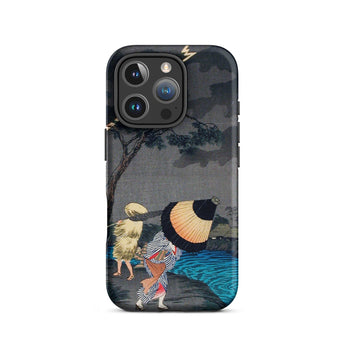 Thunderstorm at Tateishi - Takahashi Shōtei Phone Case Iphone 16 Pro / Matte Artistic Phone Case Takahashi Shōtei’s Thunderstorm,