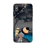 Thunderstorm at Tateishi - Takahashi Shōtei Phone Case Iphone Xs Max / Matte Phone Case Japanese-style Artwork Figures Traditional Clothing