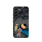 Thunderstorm at Tateishi Takahashi Shōtei Samsung Case, Galaxy S22 / Matte, Black Phone Case Japanese Woodblock Print People Storm