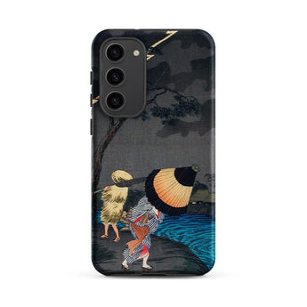 Thunderstorm at Tateishi - Takahashi Shōtei Samsung Case, Galaxy S23 Plus / Matte, Smartphone Case Traditional Japanese Woodblock Print