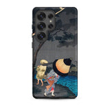 Thunderstorm at Tateishi - Takahashi Shōtei Samsung Case, Galaxy S25 Ultra / Matte, Black Smartphone Case Traditional Japanese Woodblock