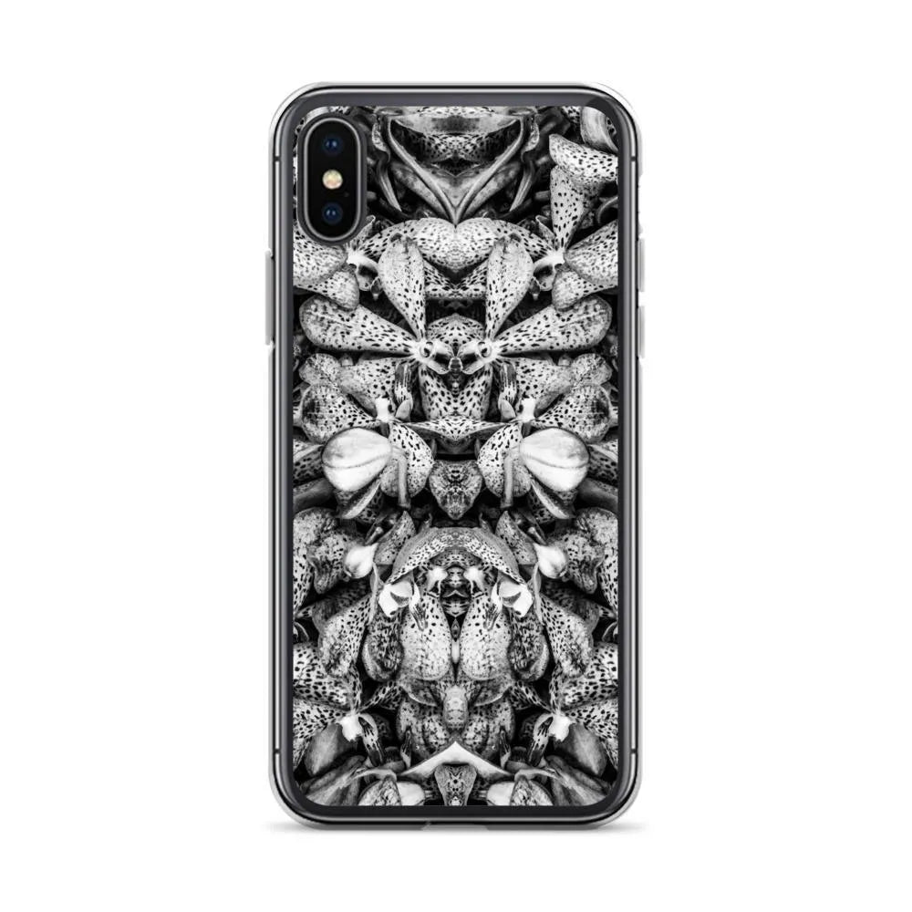 Tickled Pink² Floral Iphone Case - Black And White - Iphone X/xs - Mobile Phone Cases - Aesthetic Art