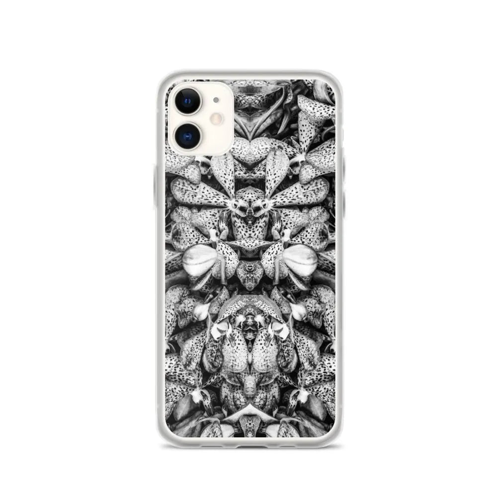 Tickled Pink² Floral Iphone Case - Black And White - Iphone 11 - Mobile Phone Cases - Aesthetic Art