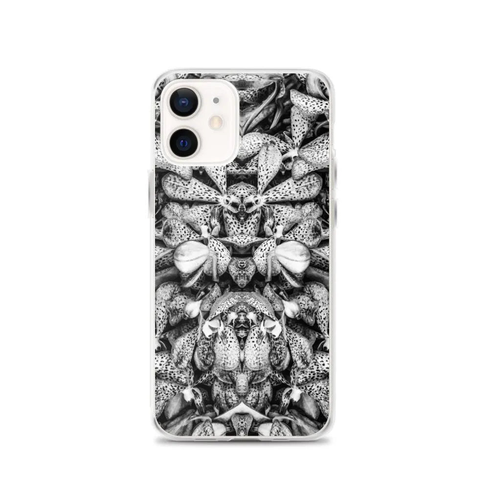 Tickled Pink² Floral Iphone Case - Black And White - Iphone 12 - Mobile Phone Cases - Aesthetic Art