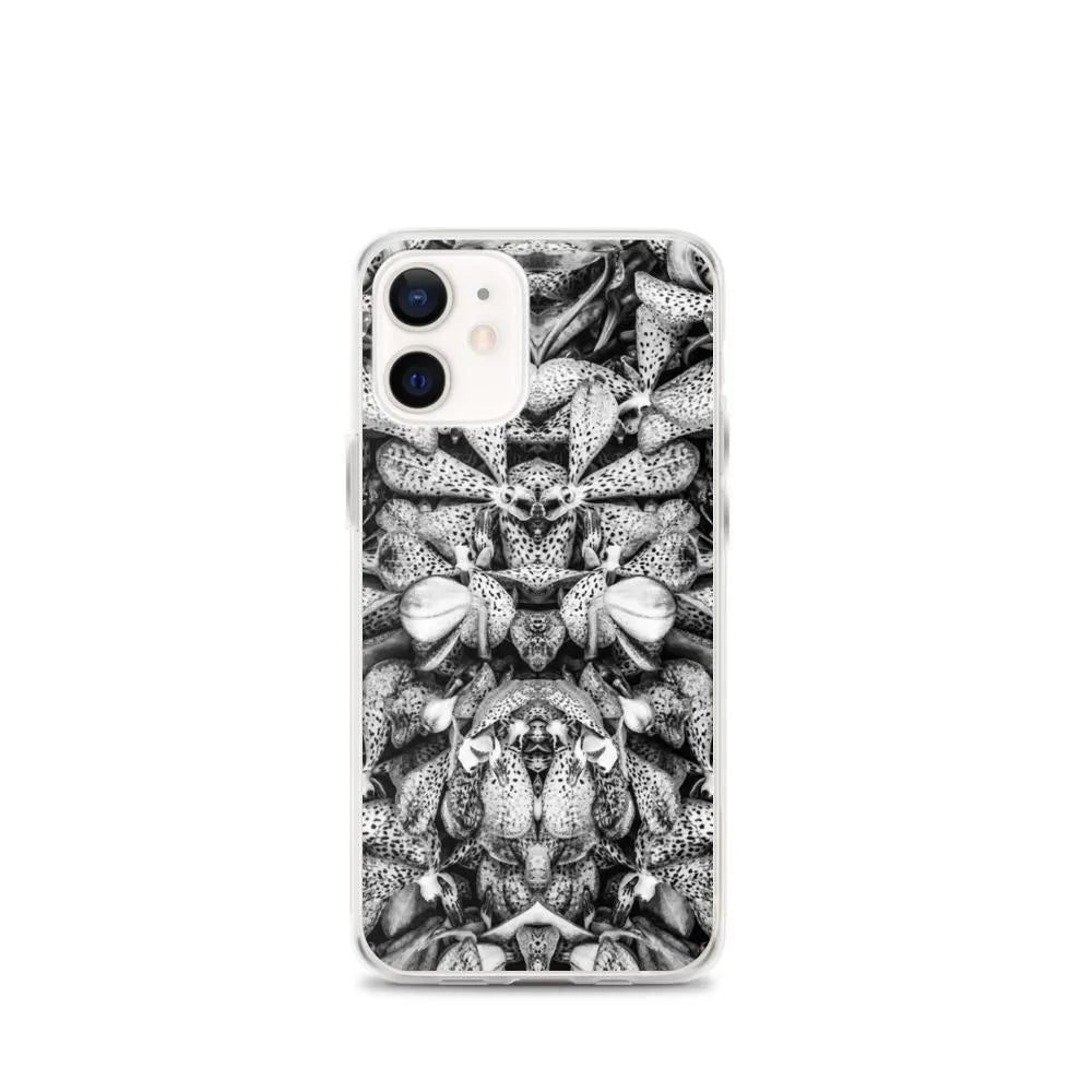 Tickled Pink² Floral Iphone Case - Black And White - Iphone 12 Mini - Mobile Phone Cases - Aesthetic Art