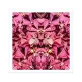 Tickled Pink - Fuschia Orchid Op Art Print / Canvas Pink Spotted Orchids Arranged Kaleidoscopic Pattern Orchid Op Art, Sensory Explosion,