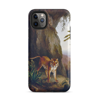 Tiger in a Cave - Jacques-laurent Agasse Iphone Case, 11 Pro Max / Matte, Mobile Phone Cases, Toby Leon